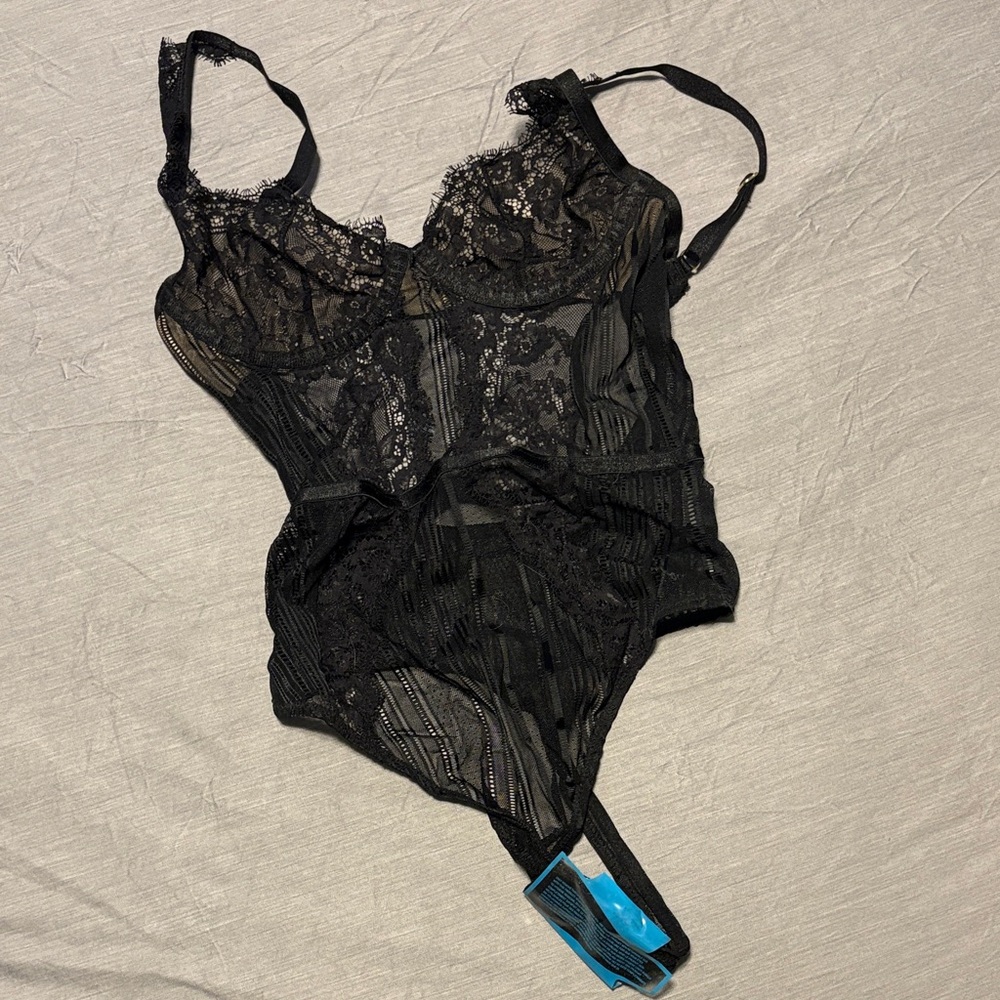 ASOS Black Lace Sheer Chemise